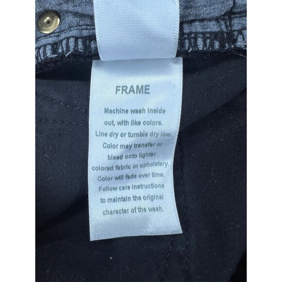 FRAME Le Skinny De Jeanne Womens Denim Black Skinny Jeans Size 26 - Picture 11 of 15